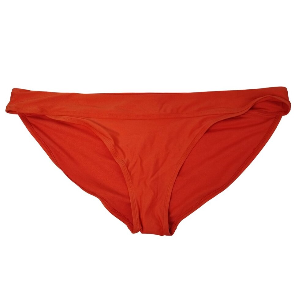 Time and Tru Womens 3XL Tomato Sauce Orange Mid Rise Bikini Bottoms